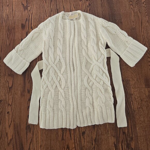 NWT MICHAEL KORS Cable-Knit Oversized Cardigan - Picture 2 of 12